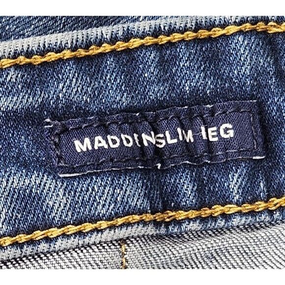 (3/$35) Chaps Womens Size 8 Skinny Slim Leg Madden Pockets Denim Blue Jeans - Picture 5 of 11